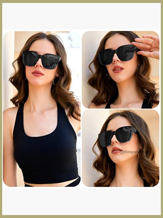 Oversized Polarized Fit Over Sunglasses Square Cat Eye Trendy main image 5